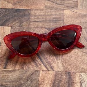 Red Cat Eye Sunglasses